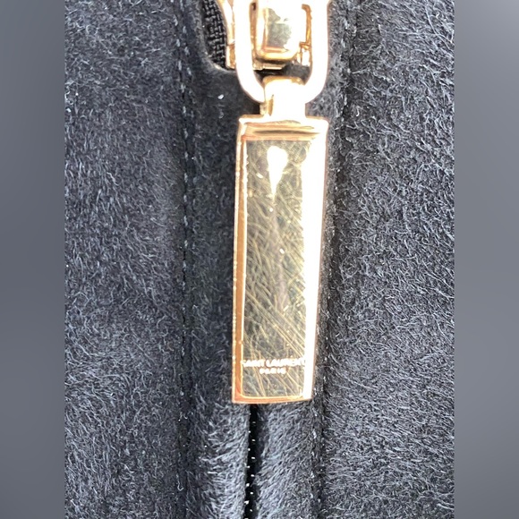 Saint Laurent Lou Black Suede Ankle Boots (70 mm heel) - size 39 - Picture 11 of 11